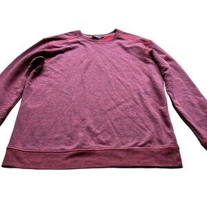 The North Face Size XL Maroon Marled Long Sleeve Crew Neck Sweatshirt
